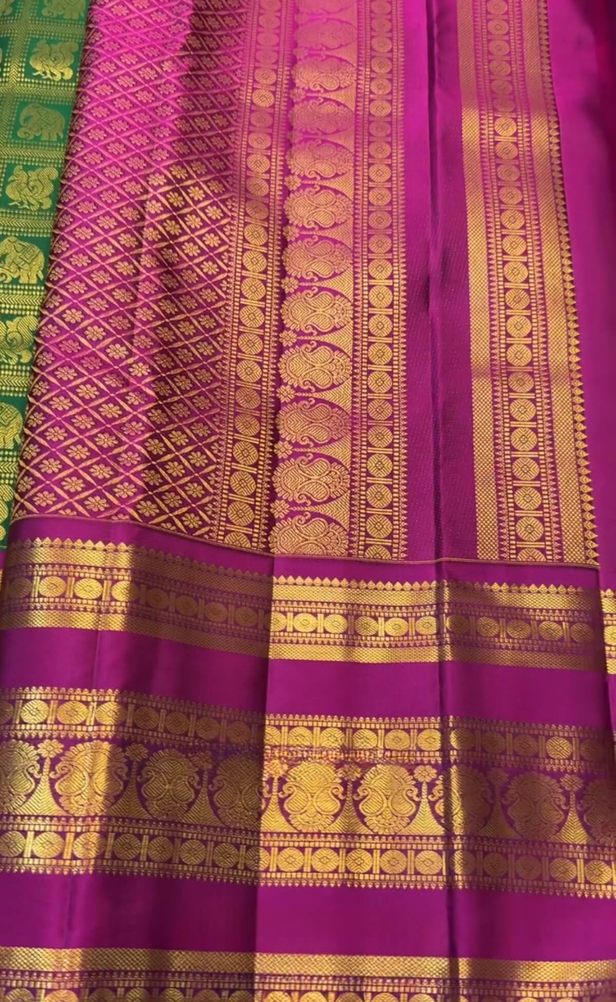 Charming Dark Green Pure Zari Weaving Banarasi Silk Saree With Opulent Blouse Piece