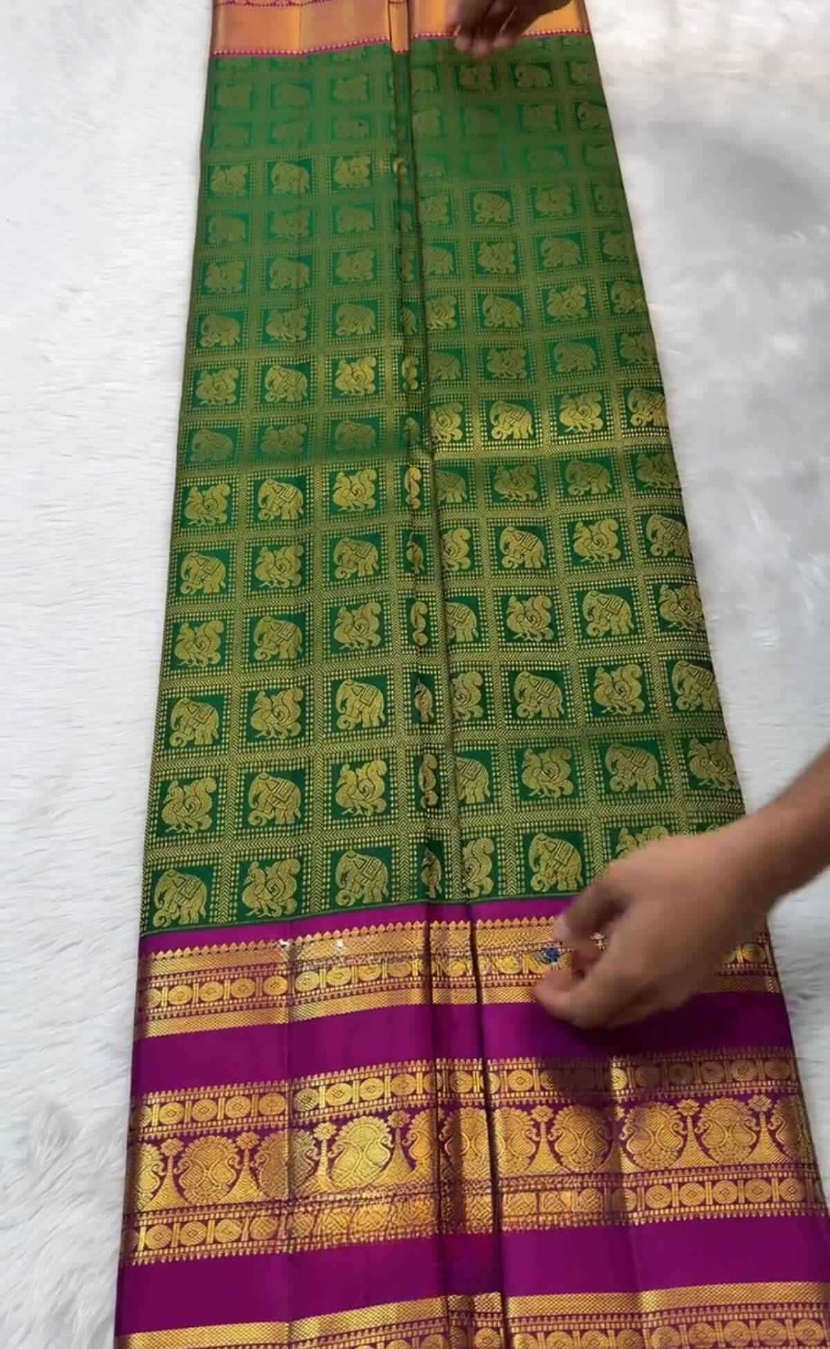 Charming Dark Green Pure Zari Weaving Banarasi Silk Saree With Opulent Blouse Piece