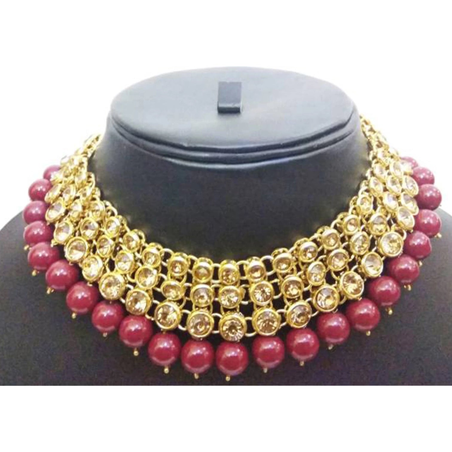 Alloy Jewel Set (Brown, White)