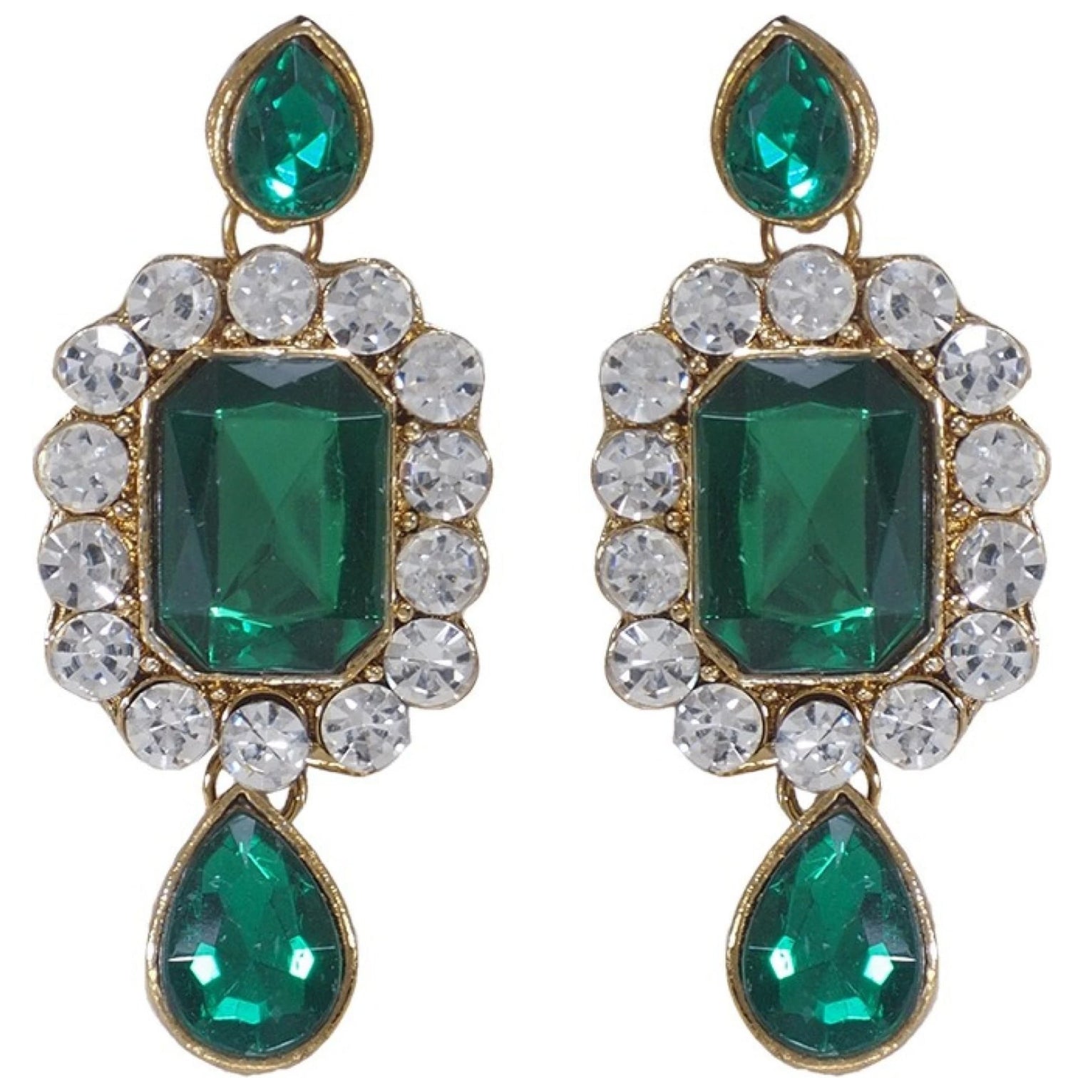 Alloy Jewel Set (Green, White)