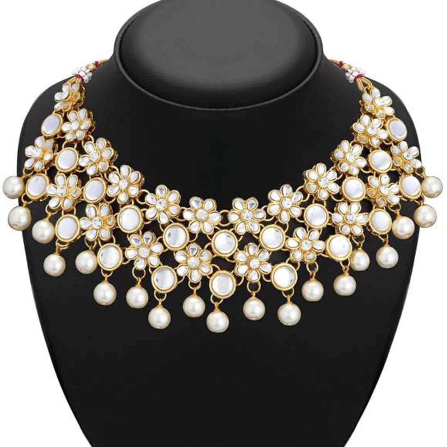 Alloy Jewel Set (White, Gold)