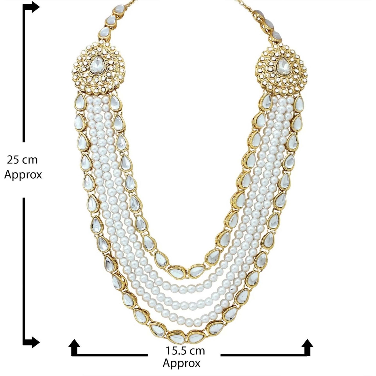 Alloy Gold-plated Jewel Set (White, Gold)