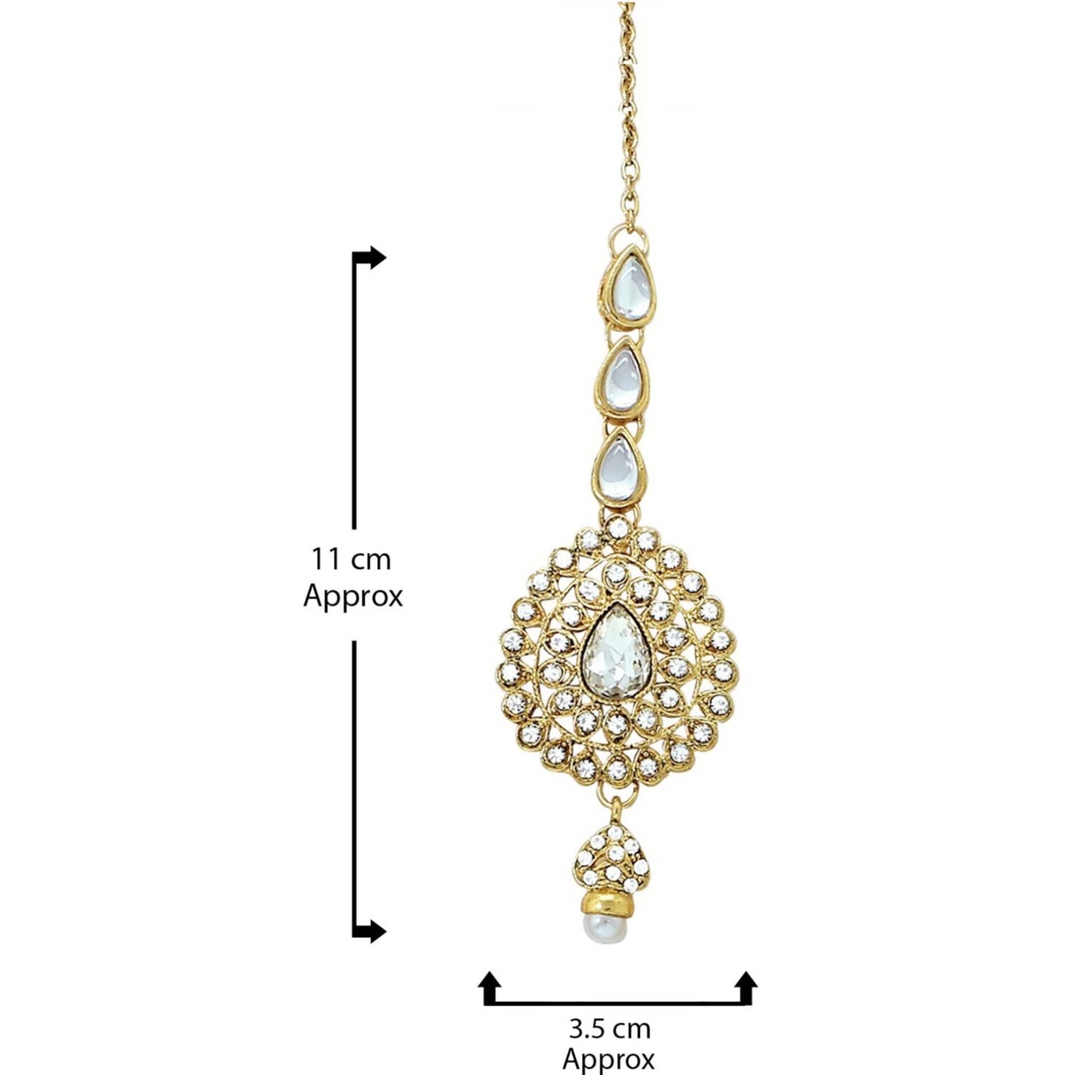 Alloy Gold-plated Jewel Set (White, Gold)