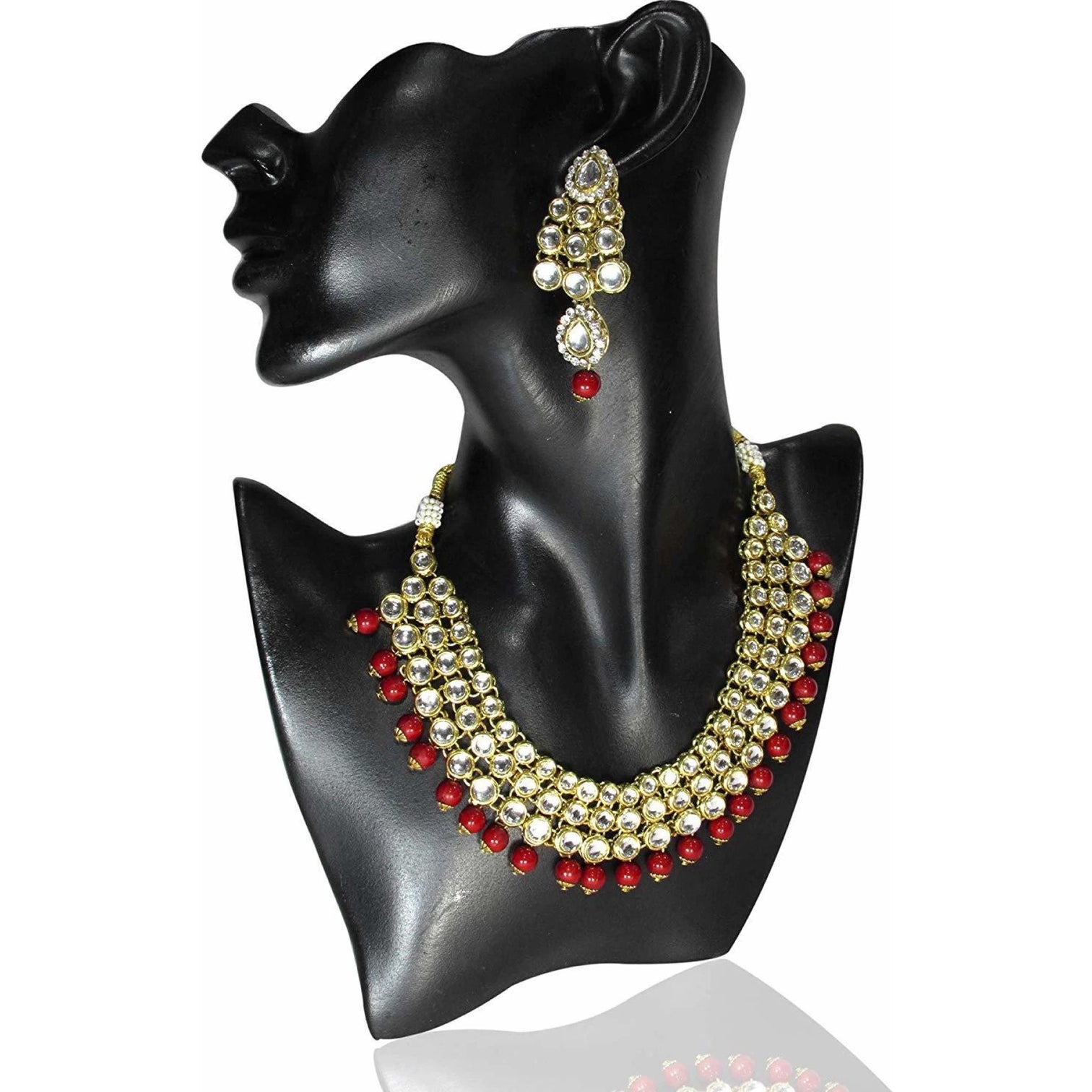 Alloy Jewel Set (White and Red)