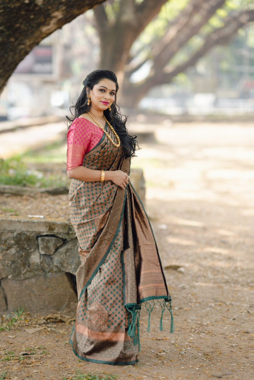 Excellent Green Soft Silk Saree With Ideal Blouse Piece