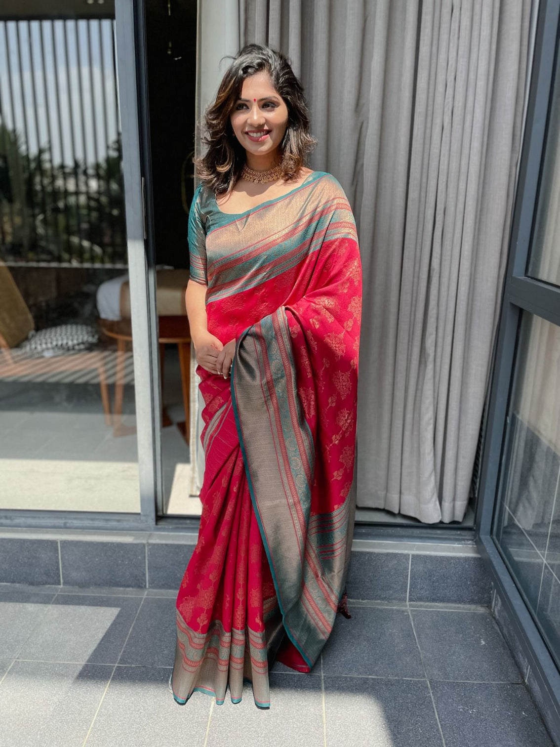 Prettiest Maroon Soft Banarasi Silk Saree With Hypnotic Blouse Piece