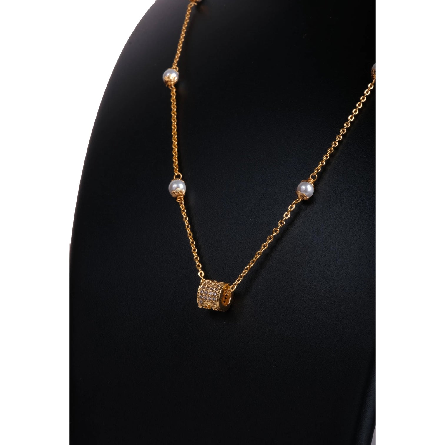 American Diamond Finished Gold plated Brass Pendant