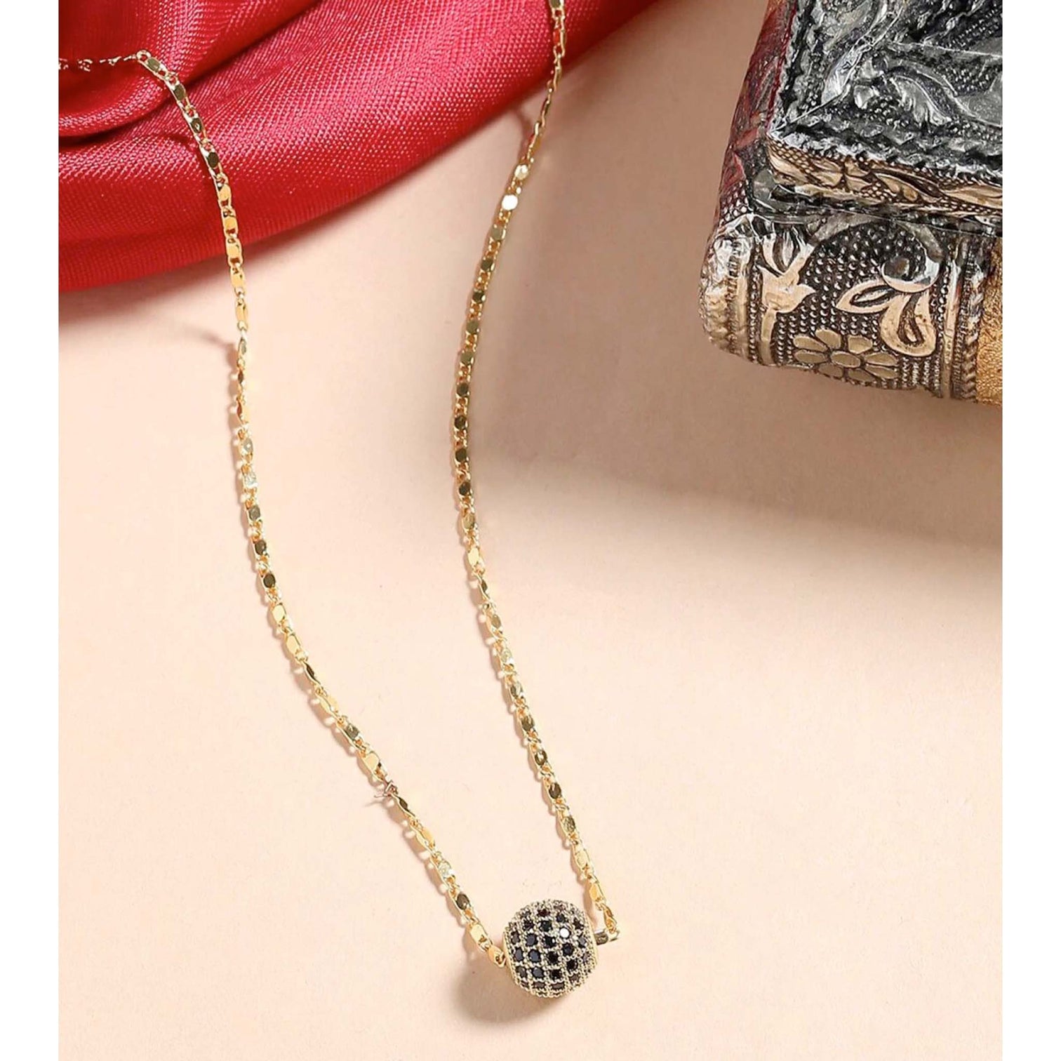 American Diamond Gold-plated Brass Pendant