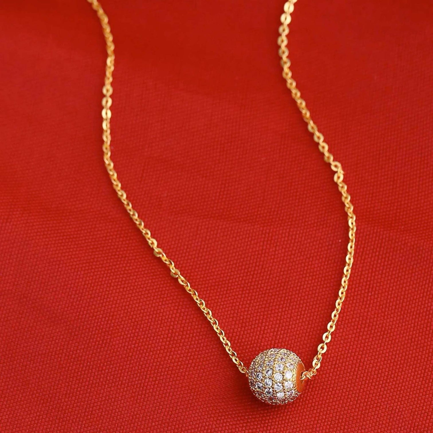American Diamond Gold plated Brass Pendant