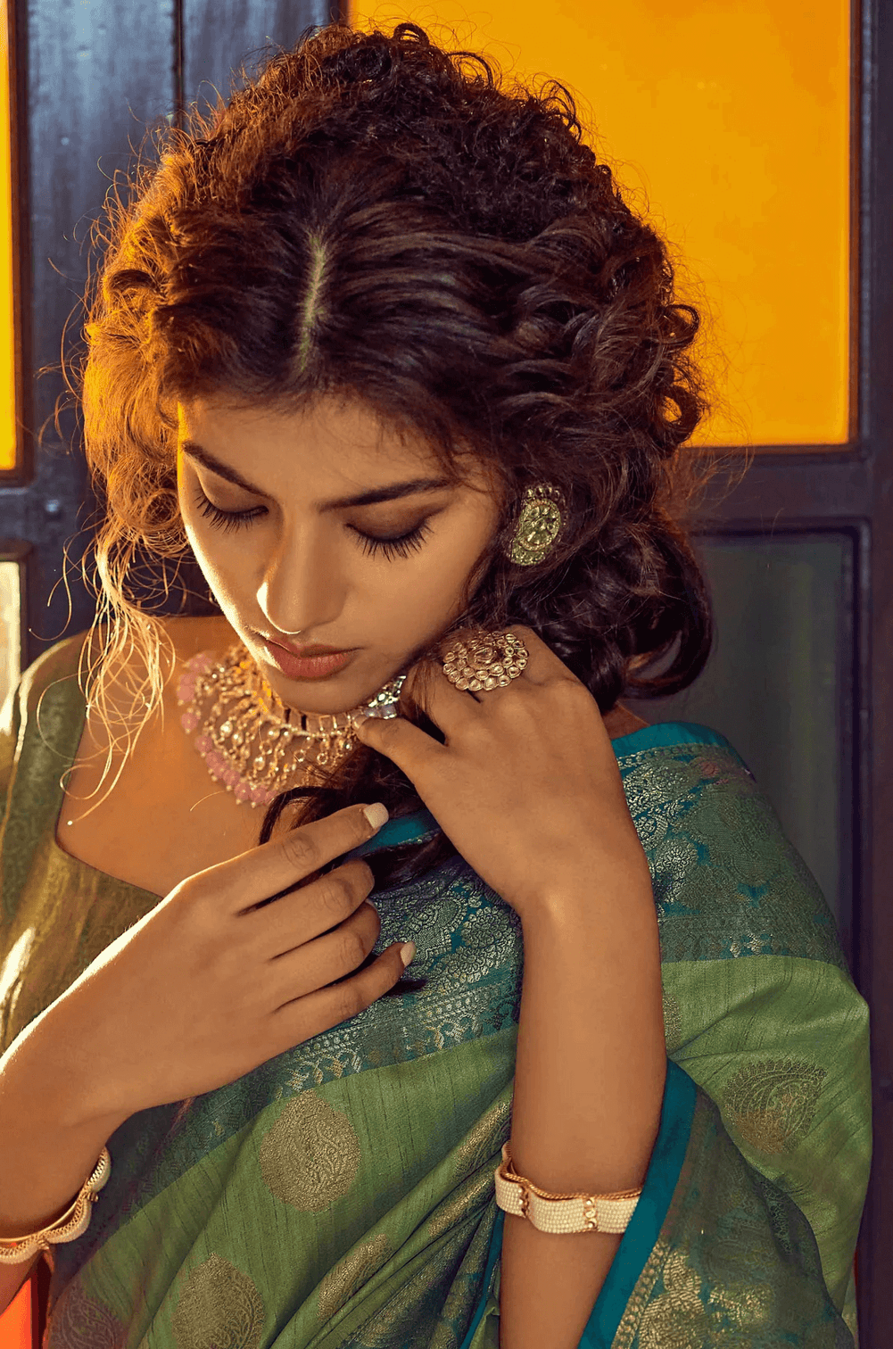 Devastating Pista Soft Banarasi Silk Saree With Majesty Blouse Piece