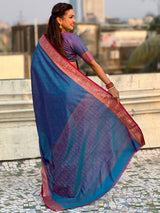 Soft Patola Silk Bandhani Weave Saree with Rich Zari Floral Border and Brocade Blouse