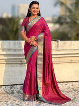 Soft Patola Silk Bandhani Weave Saree with Rich Zari Floral Border and Brocade Blouse