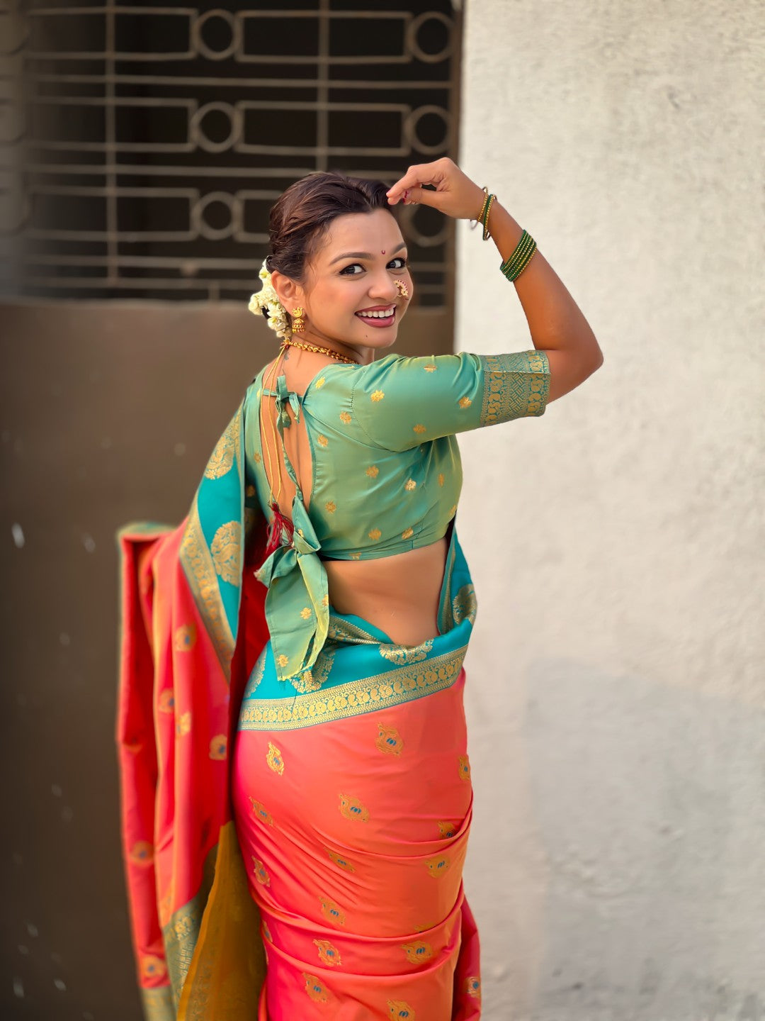 Soft Silk Peacock Zari Woven Saree with Rich Pallu and Contrast Border for Wedding and Festive Wear
