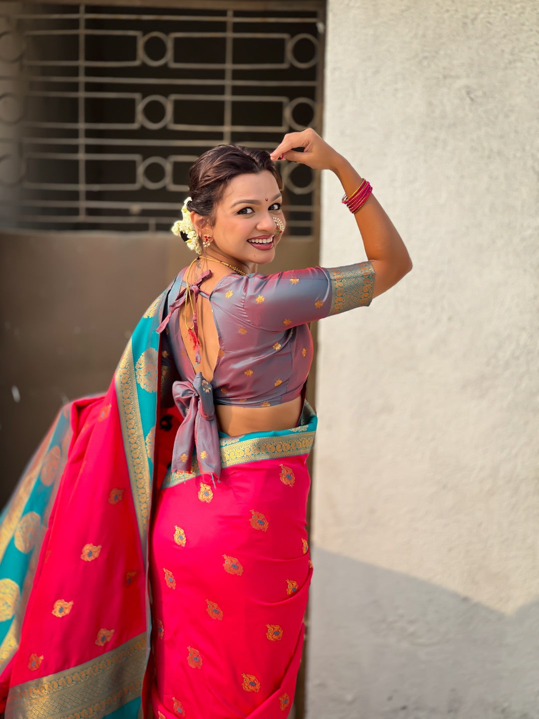 Soft Silk Peacock Zari Woven Saree with Rich Pallu and Contrast Border for Wedding and Festive Wear