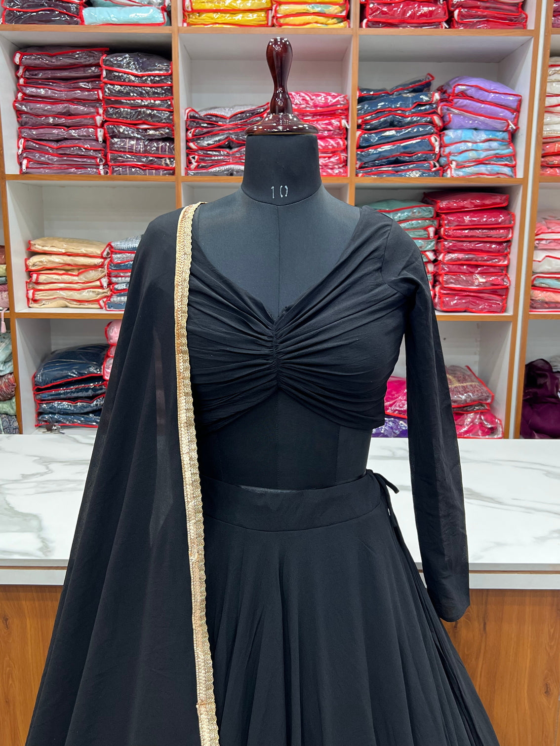 Black Color Trending Lehenga Choli With Stitching and Dupatta