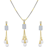 Brass Jewel Set (Gold, White)