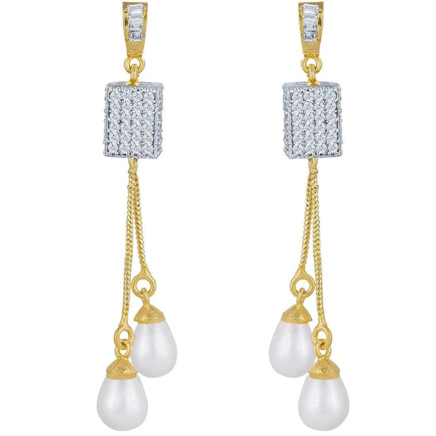 Brass Jewel Set (Gold, White)