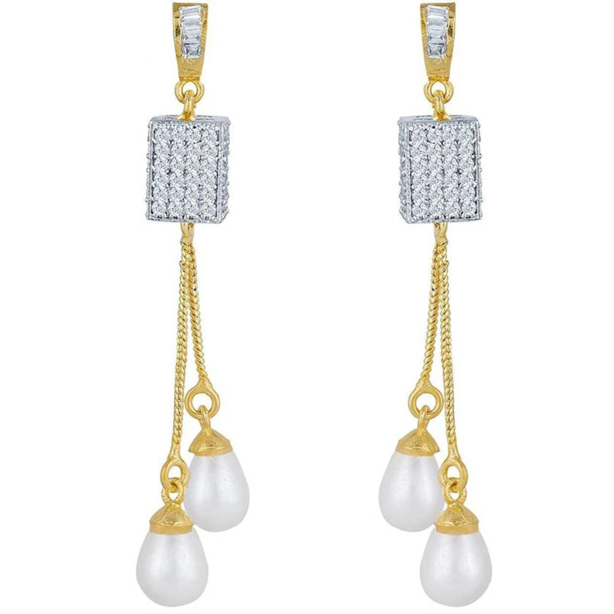 Brass Jewel Set (Gold, White)