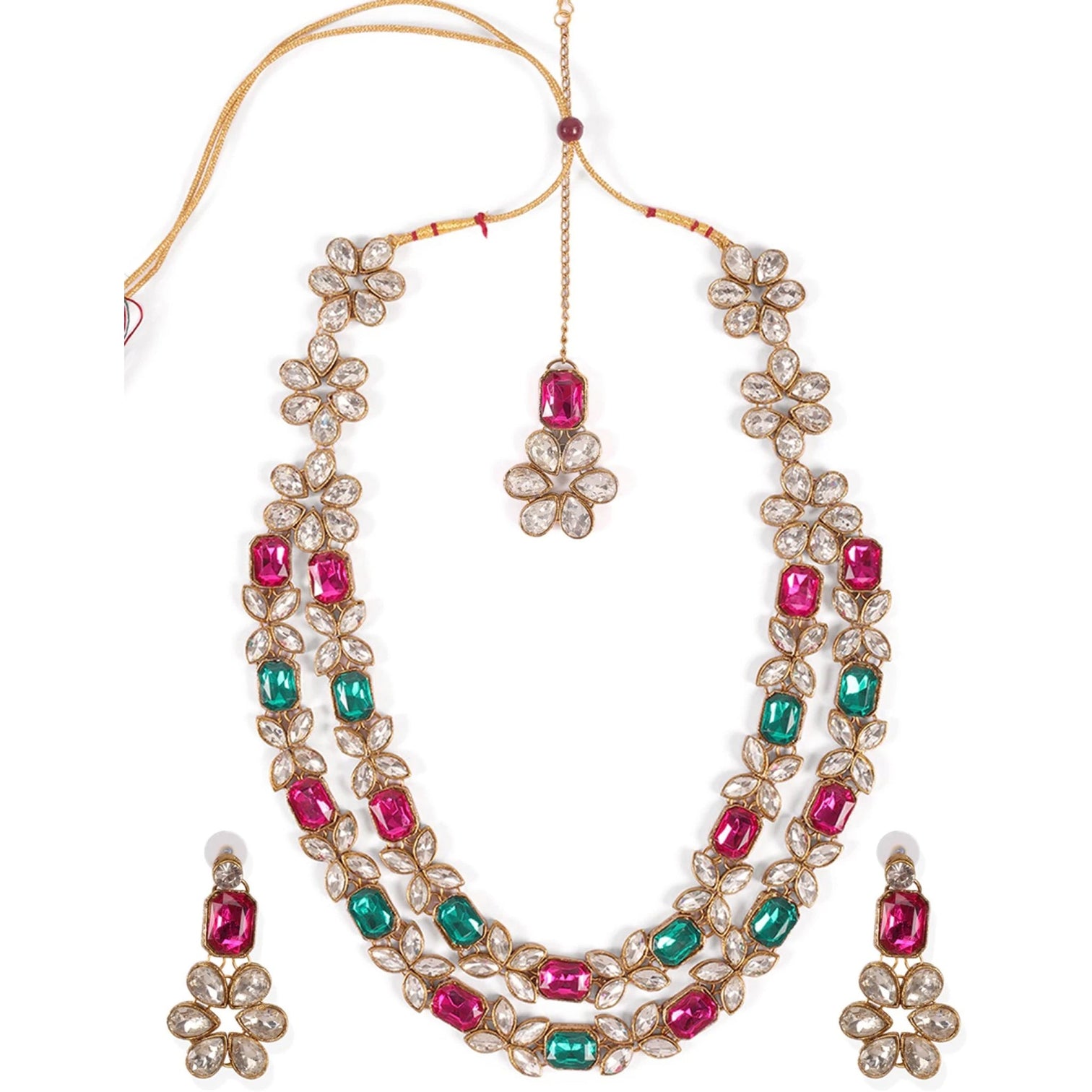 Brass Jewel Set (Multicolor)