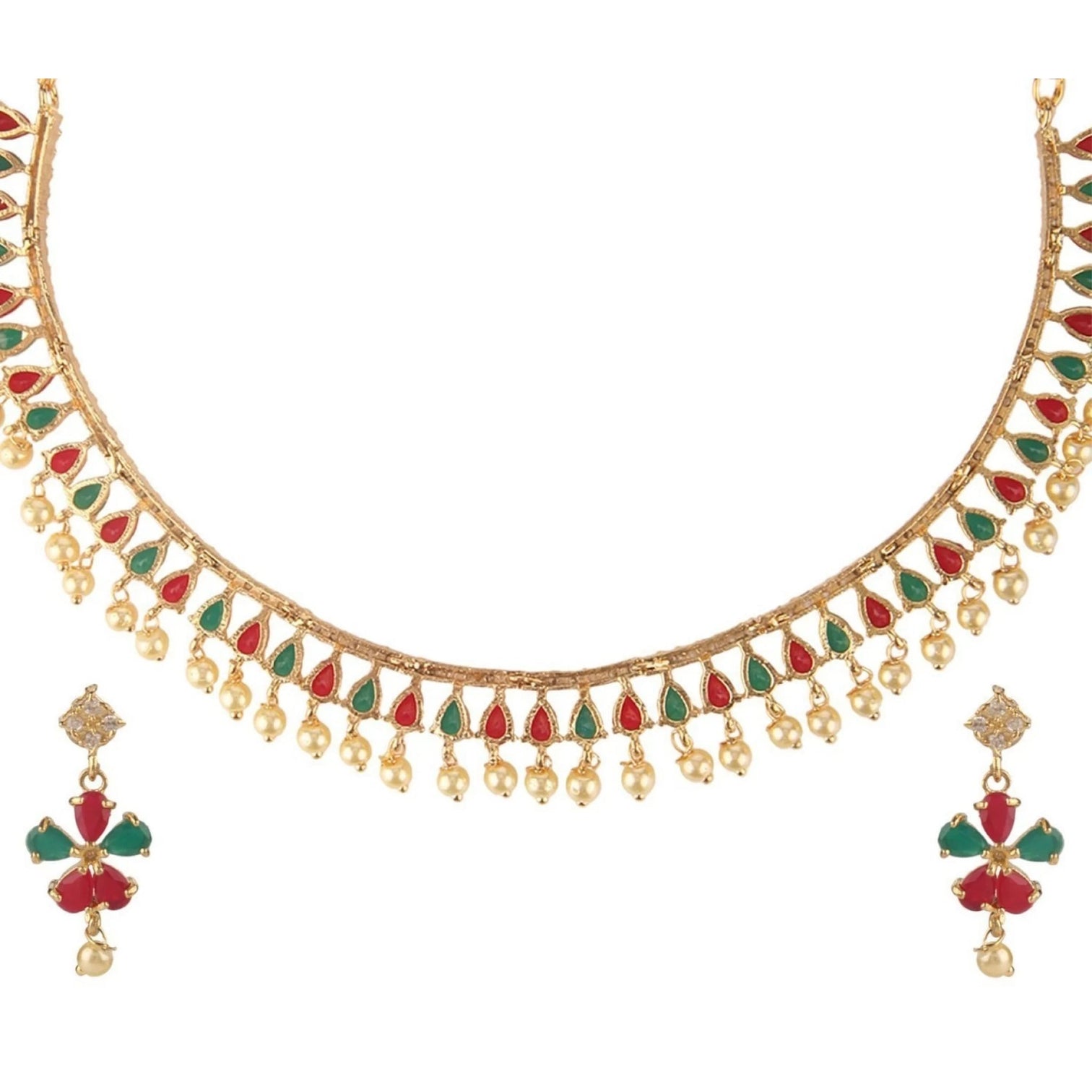Brass Jewel Set (Multicolor)