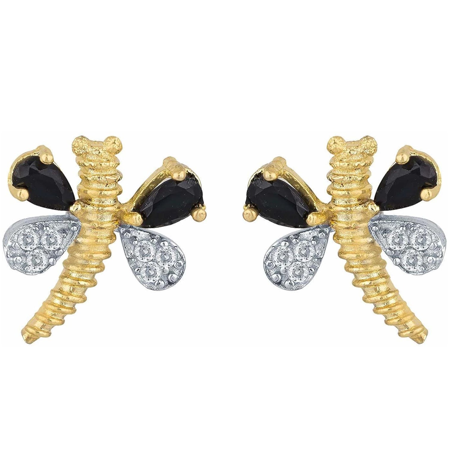 Brass Jewel Set (White, Black)