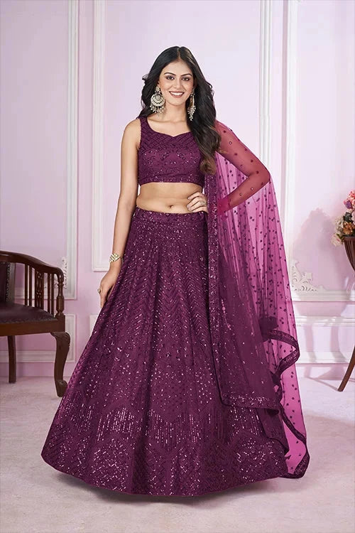 Stylish Soft Net Lehenga Choli for Weddings & Festivities