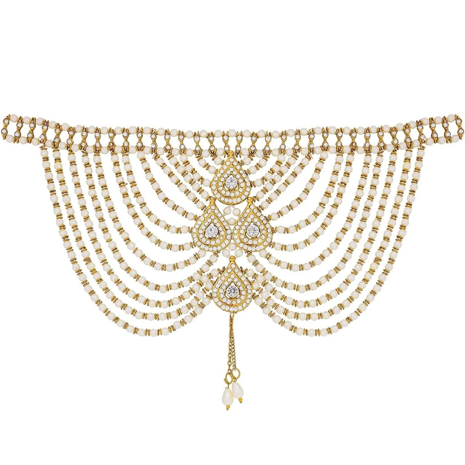Brooch (White, Gold)