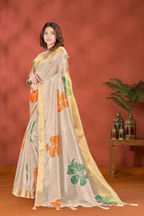 Orange Silk Saree