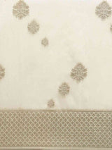 Bollywood White Colour Woven Design Cotton Saree