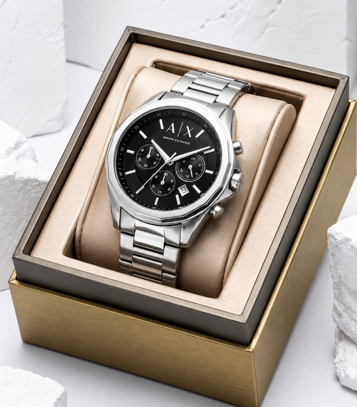 Arman i Exchange Gunmetal Silver/ Black Watch