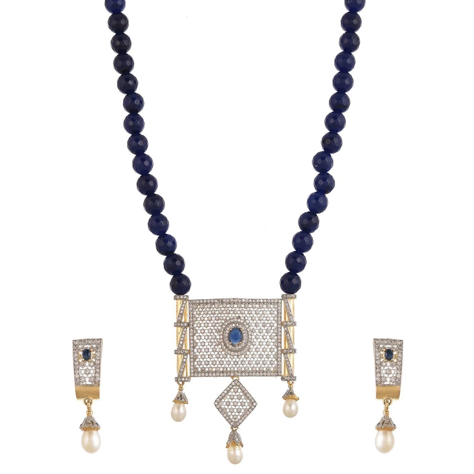 Copper Jewel Set (Blue, White)