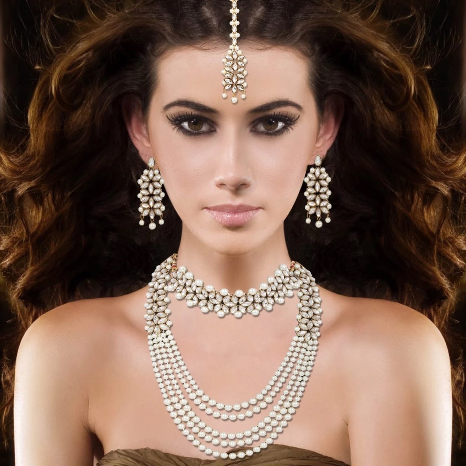 Copper Jewel Set (White)
