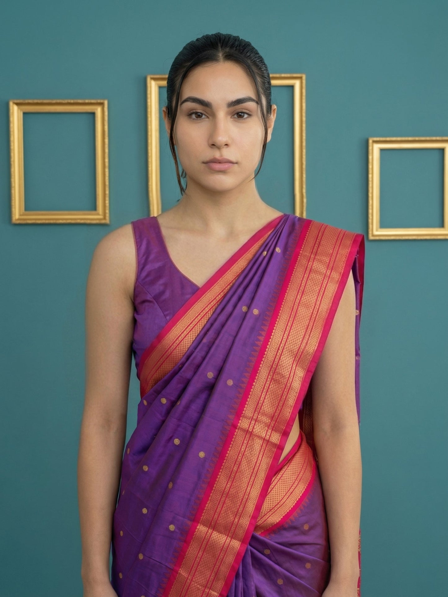 Purple Pink Premium Soft Silk Saree Gold Zari Woven Saree Contrast Pallu Festive Saree With Blouse