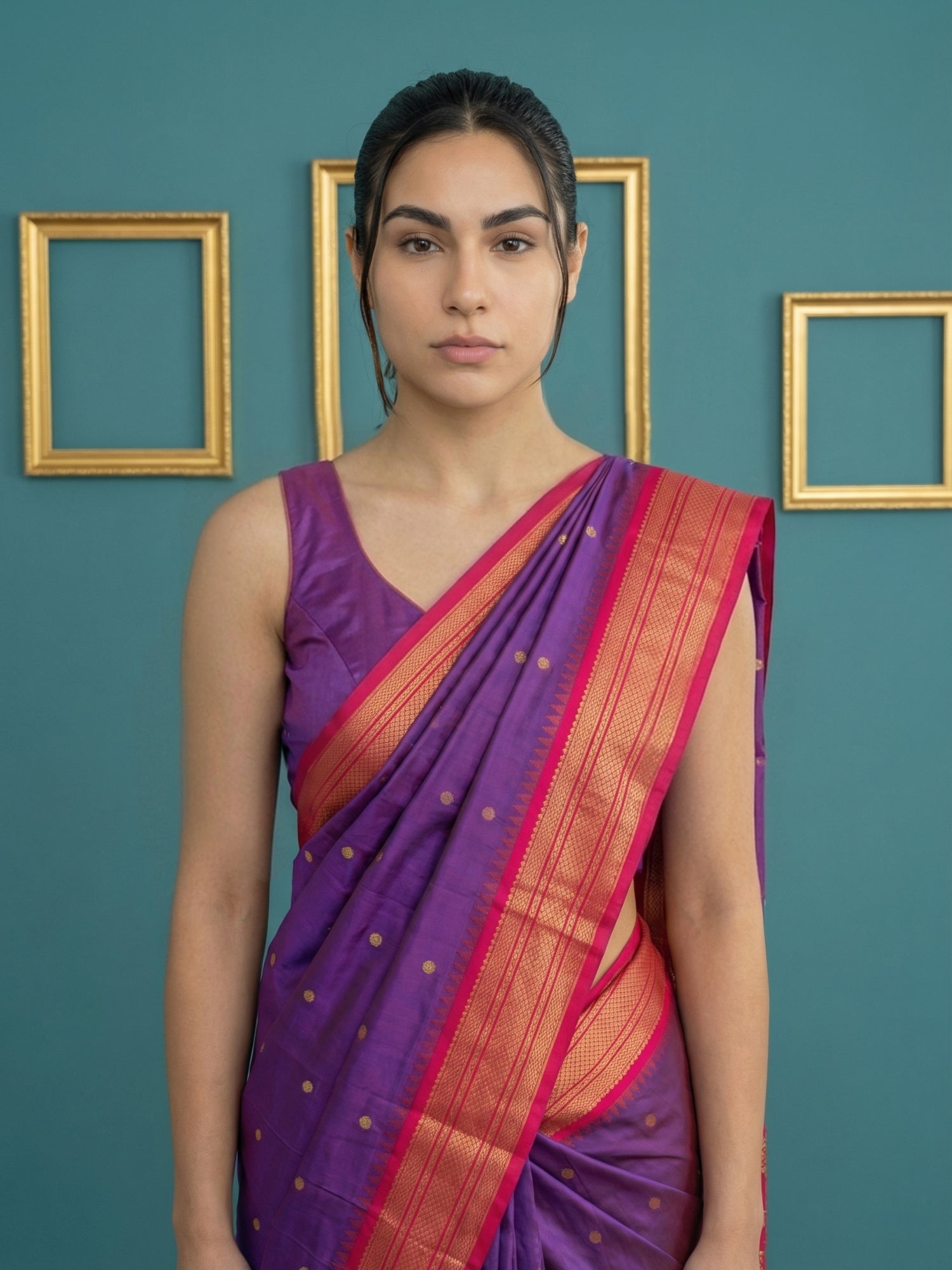 Purple Pink Premium Soft Silk Saree Gold Zari Woven Saree Contrast Pallu Festive Saree With Blouse