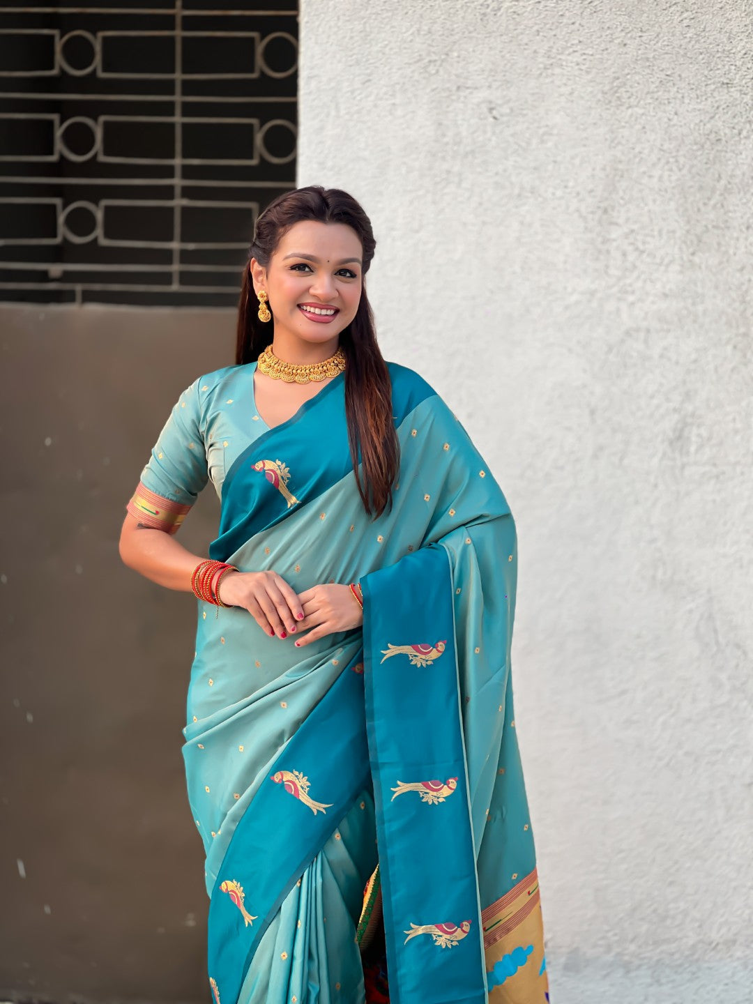 Pure Silk Saree Traditional Paithani Zari Woven Wedding Saree for Women Festive Party Wear Ethnic Designer Saree