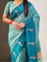 Pure Silk Saree Traditional Paithani Zari Woven Wedding Saree for Women Festive Party Wear Ethnic Designer Saree