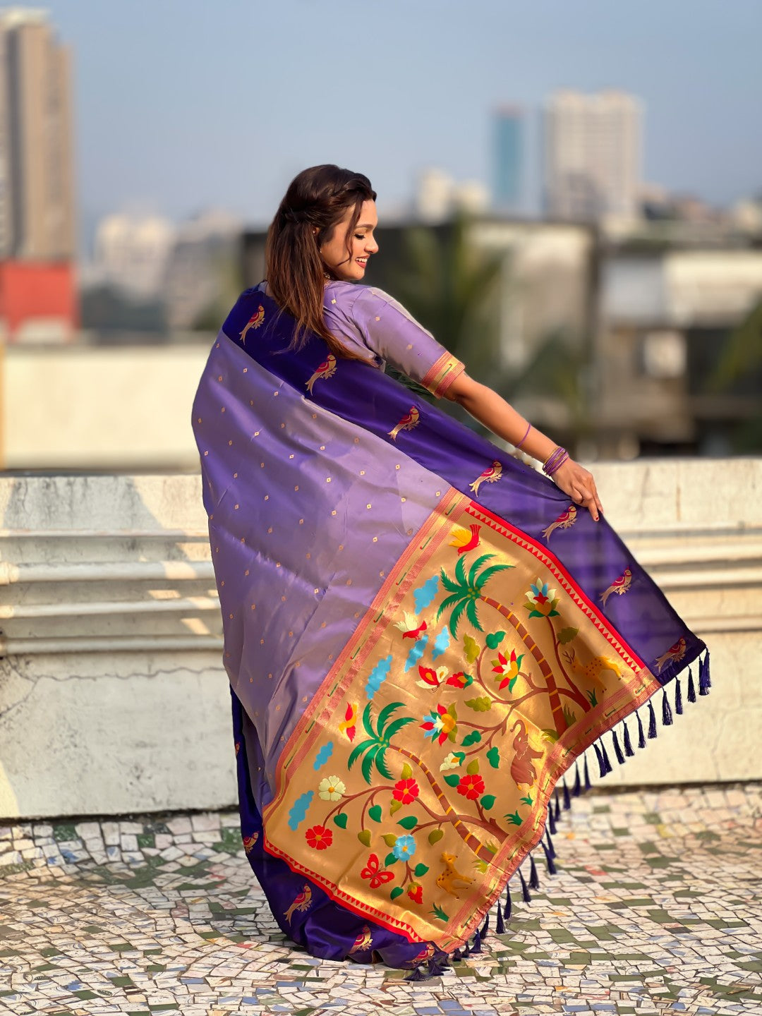 Pure Silk Saree Traditional Paithani Zari Woven Wedding Saree for Women Festive Party Wear Ethnic Designer Saree