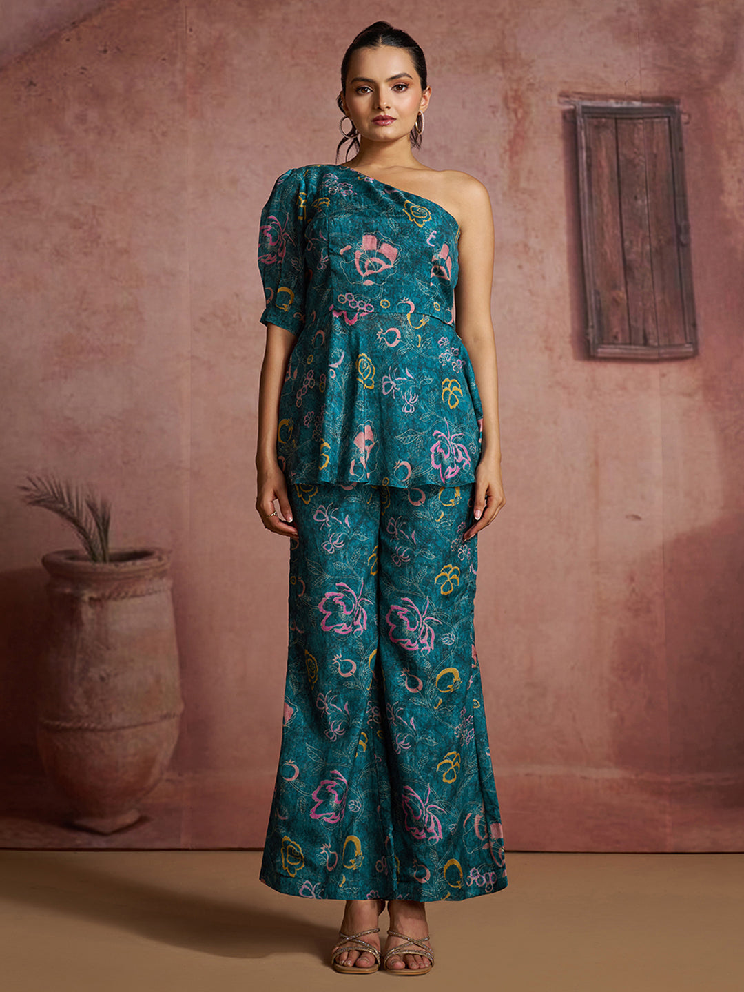 Luxury designer blue co ord set for party festive wear