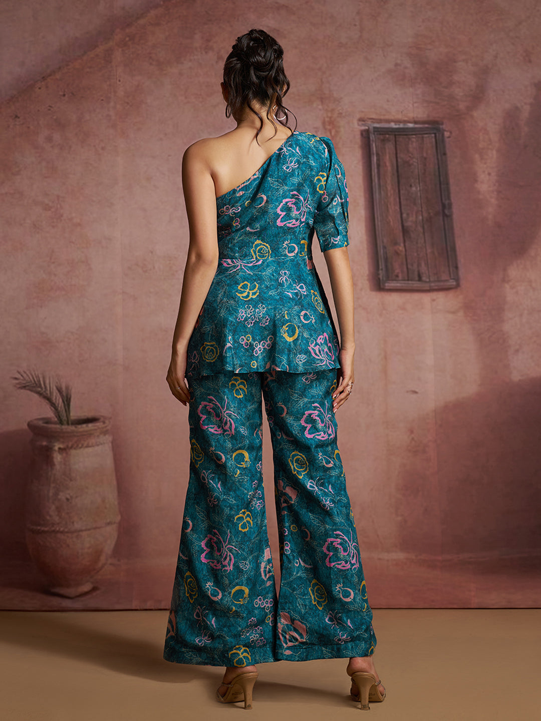 Luxury designer blue co ord set for party festive wear