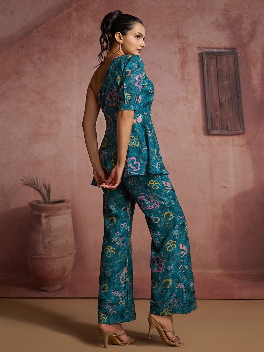 Luxury designer blue co ord set for party festive wear