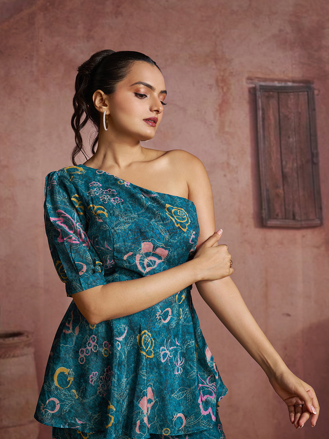 Luxury designer blue co ord set for party festive wear