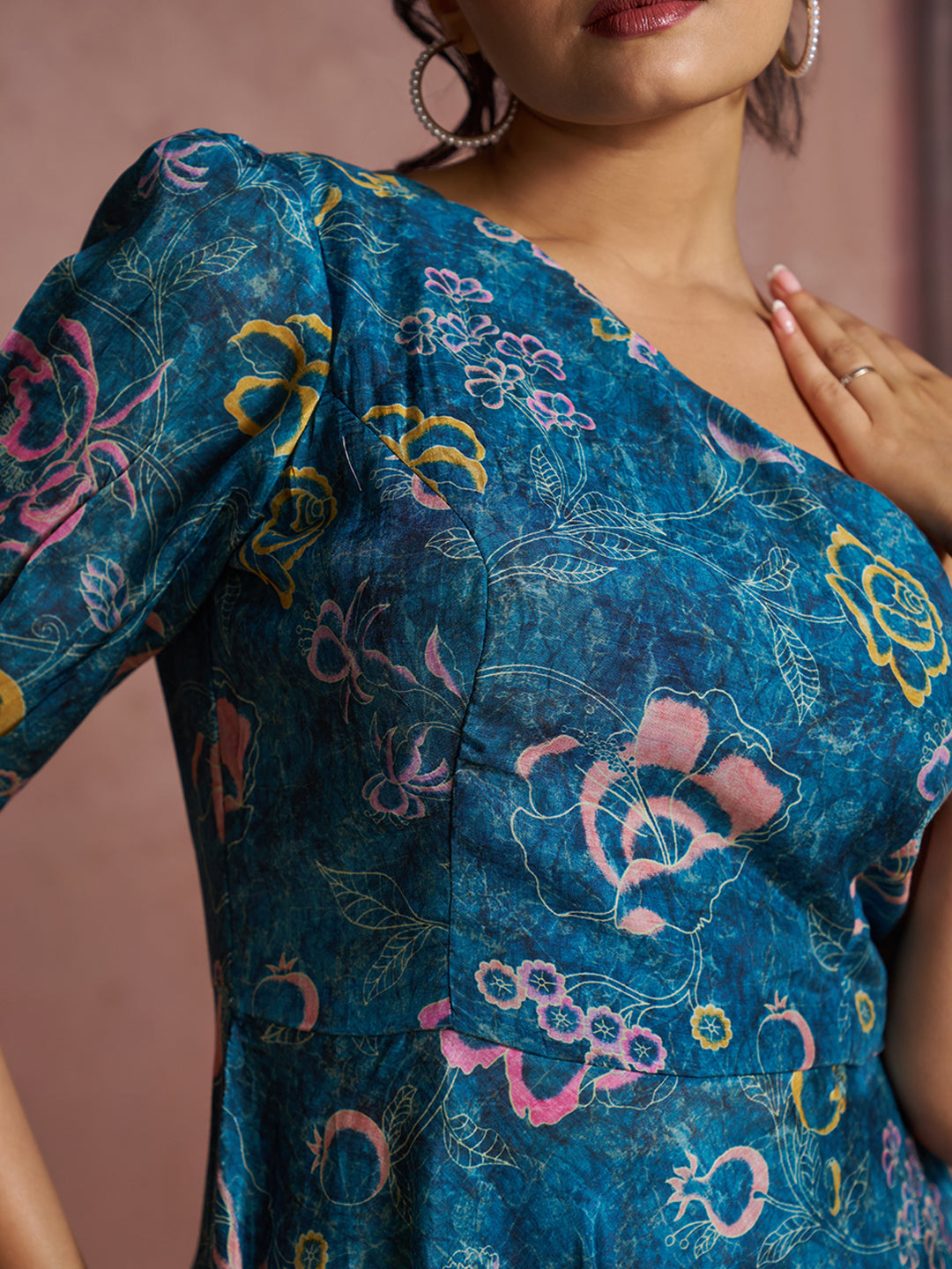 Luxury designer blue co ord set for party festive wear