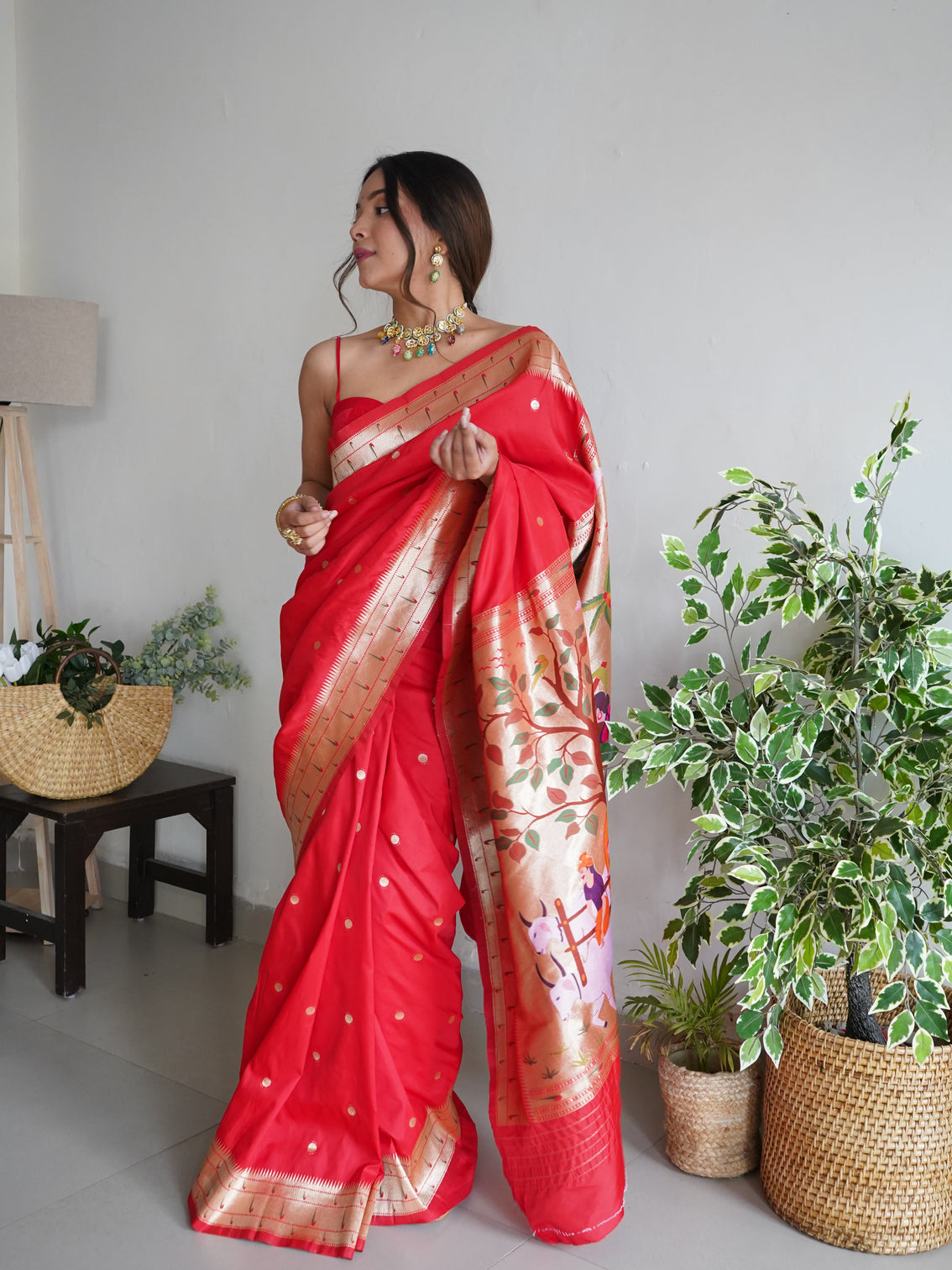 Pure banarasi silk saree with zari weaving