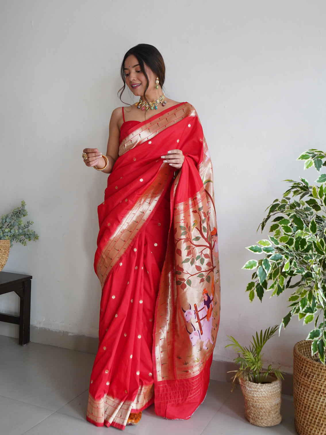 Pure banarasi silk saree with zari weaving