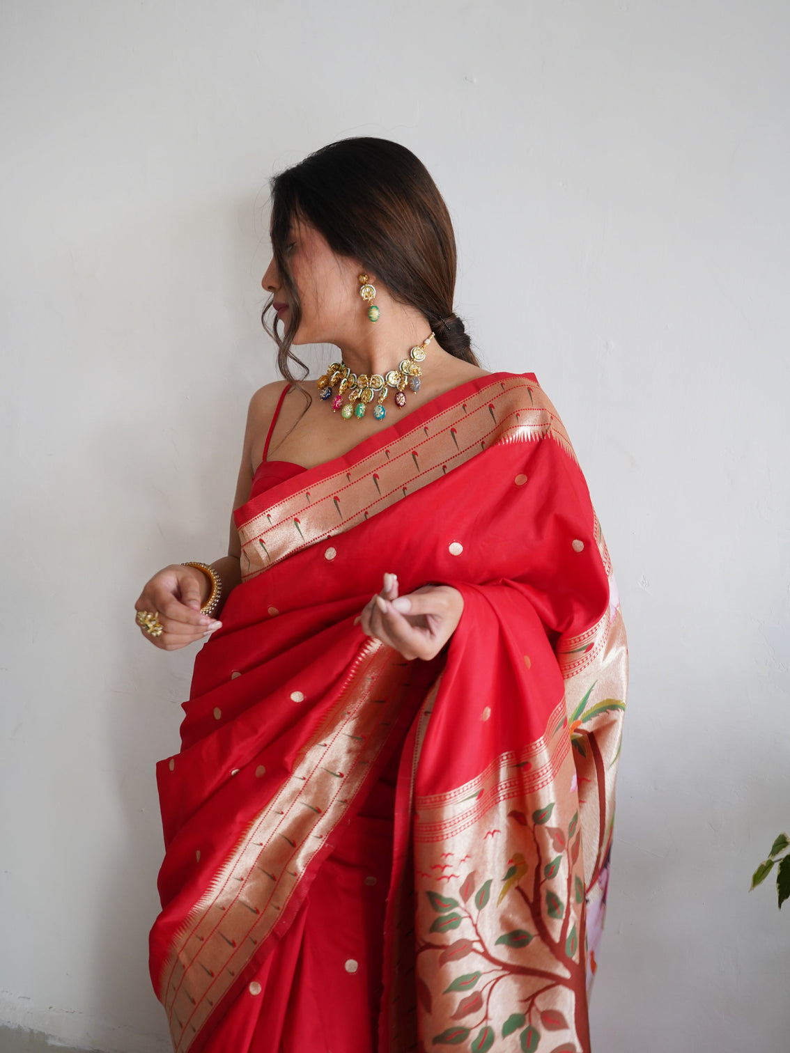 Pure banarasi silk saree with zari weaving