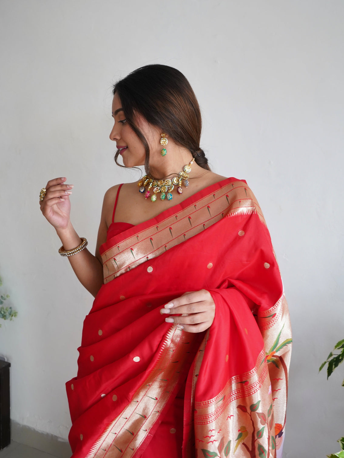 Pure banarasi silk saree with zari weaving