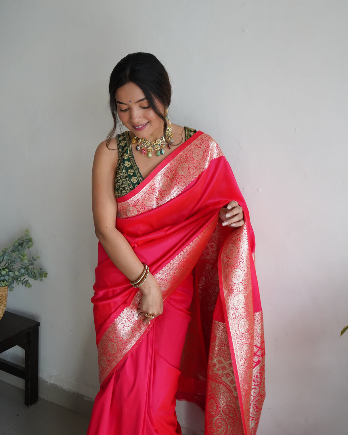 Pure banarasi silk saree with zari weaving mameraa