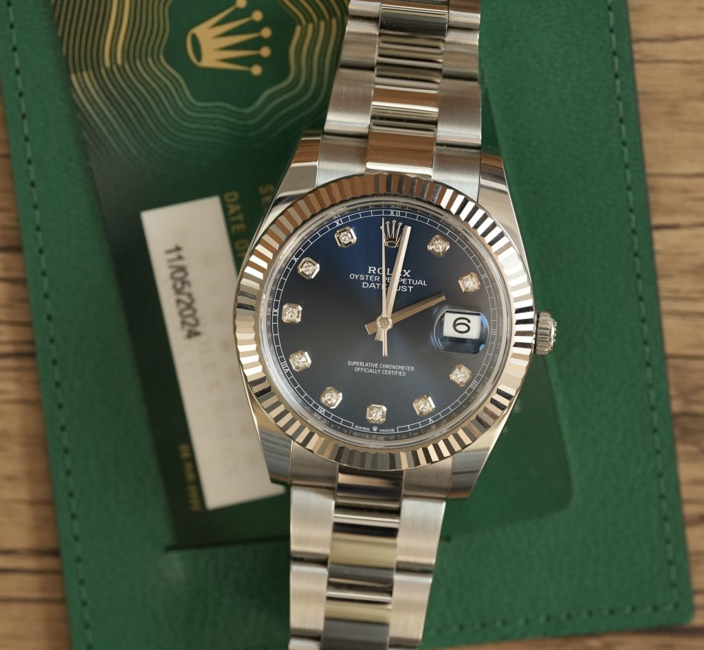 Trendy Rolex Date Just 41mm 126334 blue