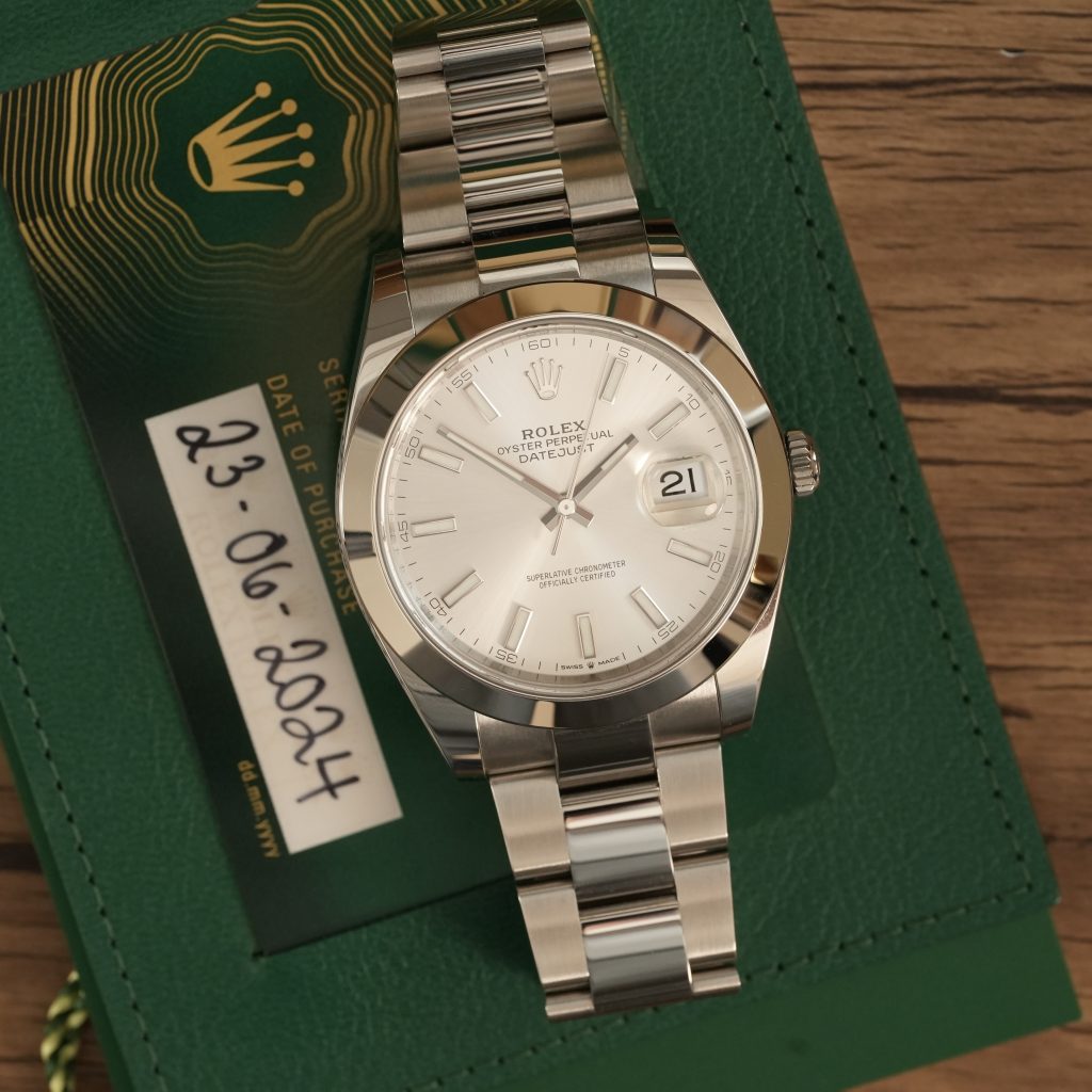 Rolex Date Just 41mm siver dial 2024 New