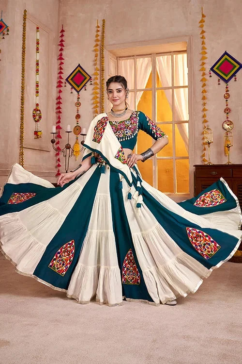 Multi Color Cotton Chaniya Choli for Navratri Dandiya Raas